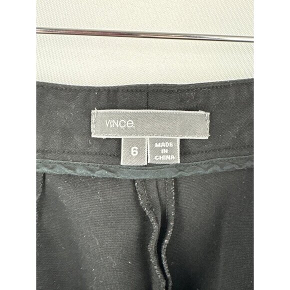 Vince Womens Black Slim Fit Trousers Size 6 Stretch Fabric Zipper - Picture 4 of 5